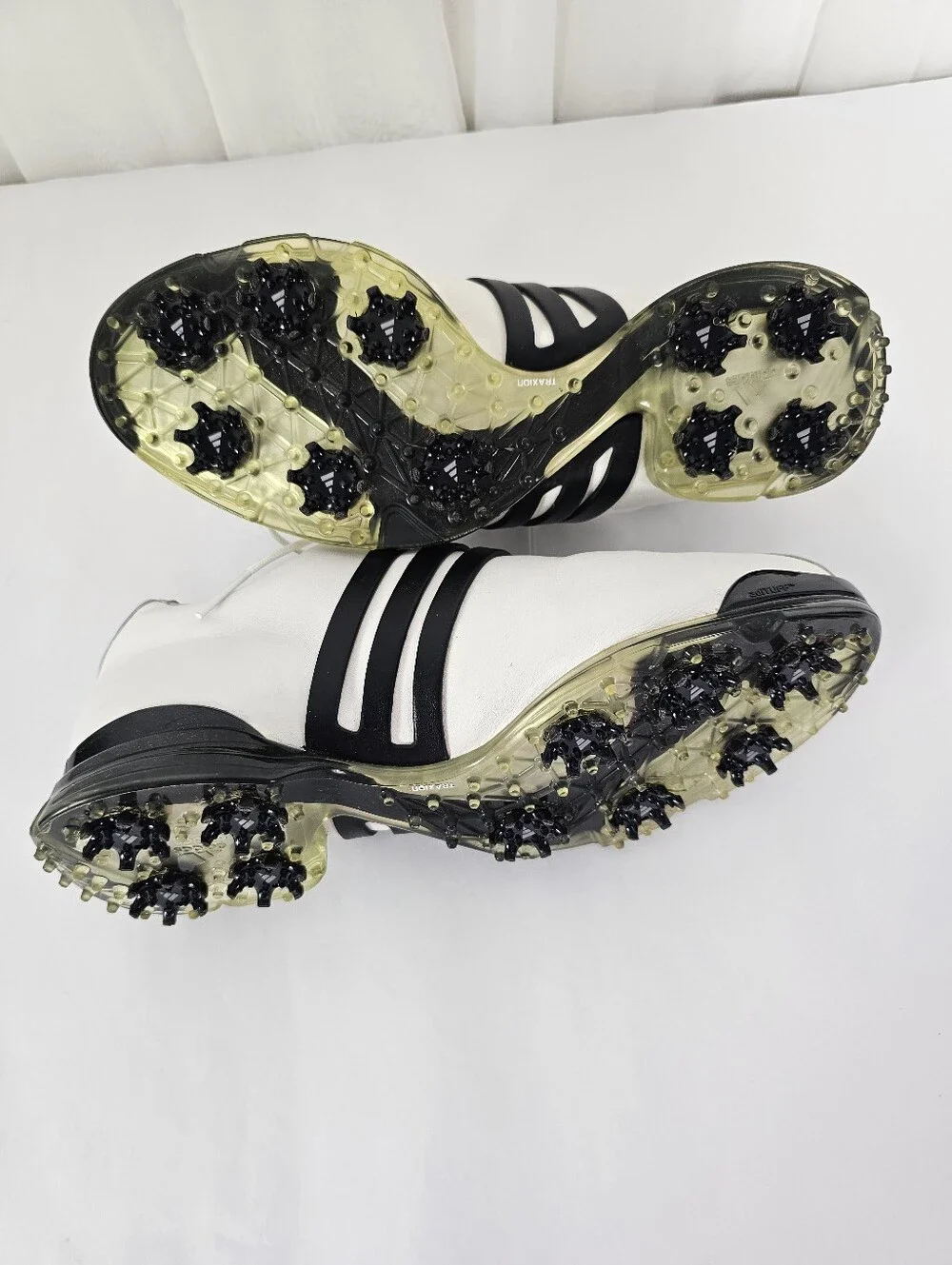 Adidas Adipure Climaproof Traxion Golf Shoes White Leather LavStyle #816373